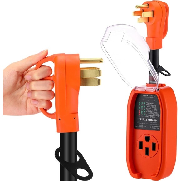 RV Surge Protector 50amp RV Circuit Analyzer 12000J + 14-50P to 10-50R Adapter - Picture 2 of 16